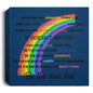 Half Rainbow-Square Canvas -Be the Nice Kid
