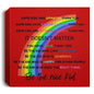 Half Rainbow-Square Canvas -Be the Nice Kid