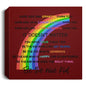 Half Rainbow-Square Canvas -Be the Nice Kid