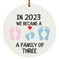 Family of 3| Baby Boy Ornament