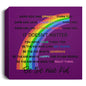 Half Rainbow-Square Canvas -Be the Nice Kid