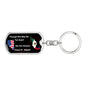 NV USA to Mexico Black Background Keychain