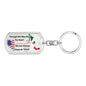 NV USA to Mexico Heart Rope Keychain