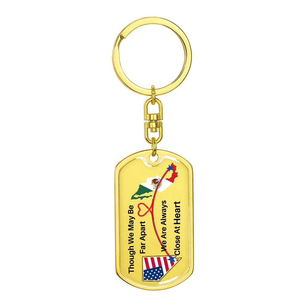 NV USA to Mexico Clear background Keychain