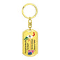 NV USA to Mexico Heart Rope Keychain