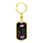 USA NV to Mexico Black Background heart rope Keychain