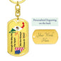 NV USA to Mexico Heart Rope Keychain
