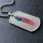 Fist Bump-Dad and Flag-Dog Tag Necklace