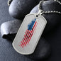 Fist Bump-Dad and Flag-Dog Tag Necklace