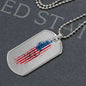 Fist Bump-Dad and Flag-Dog Tag Necklace