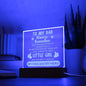 DAD| Always Remember| Little Girl Acrylic with LED BASE