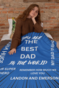 50x60-You are the Best Dad- Premium Mink Sherpa Blanket