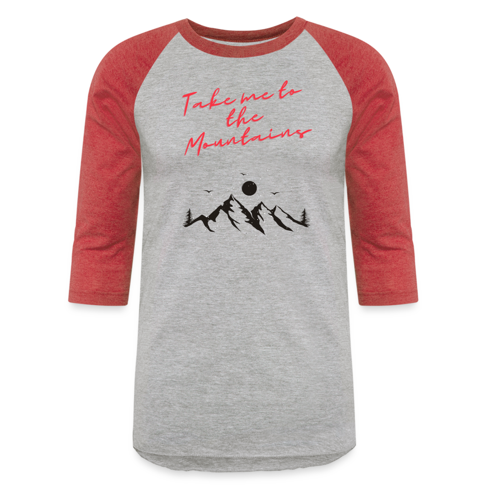Baseball T-Shirt - heather gray/red