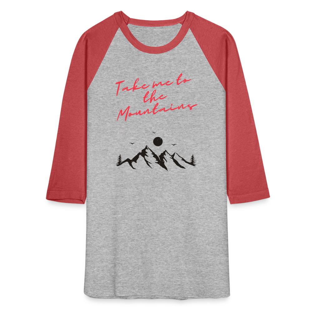 Baseball T-Shirt - heather gray/red