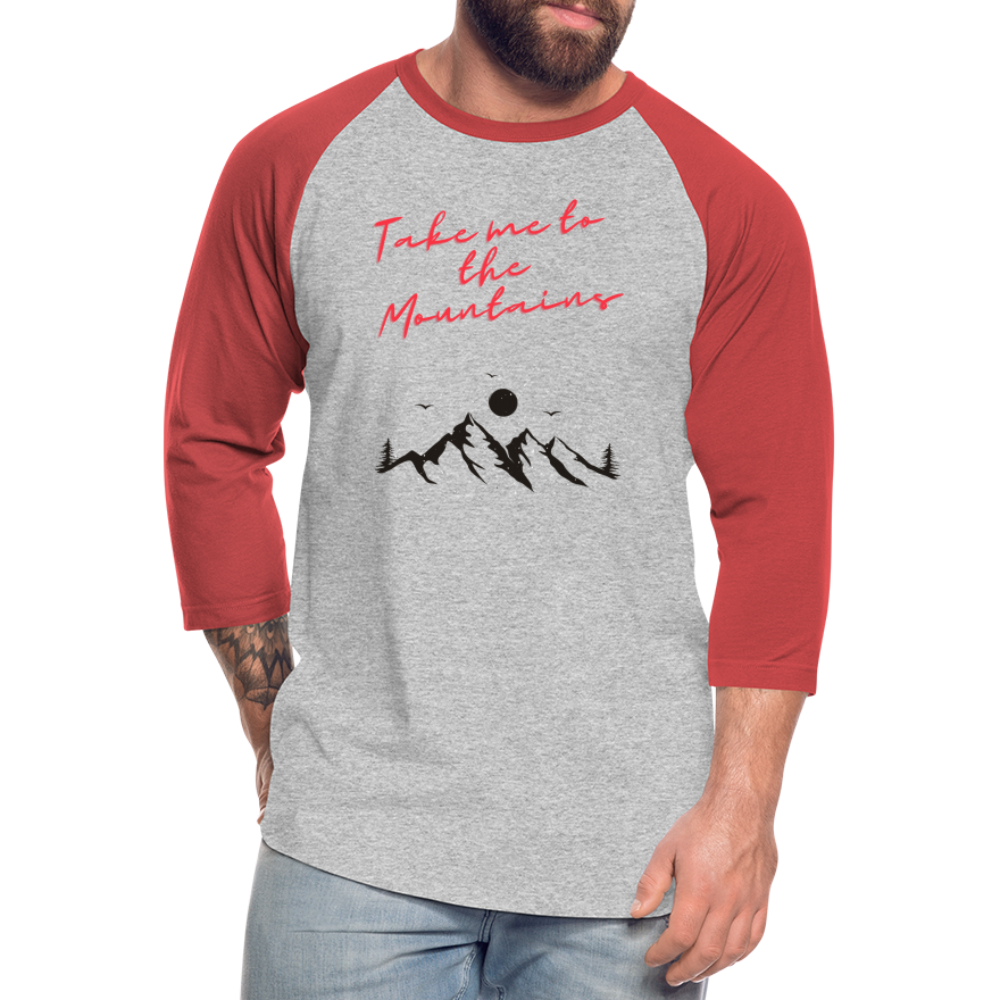 Baseball T-Shirt - heather gray/red