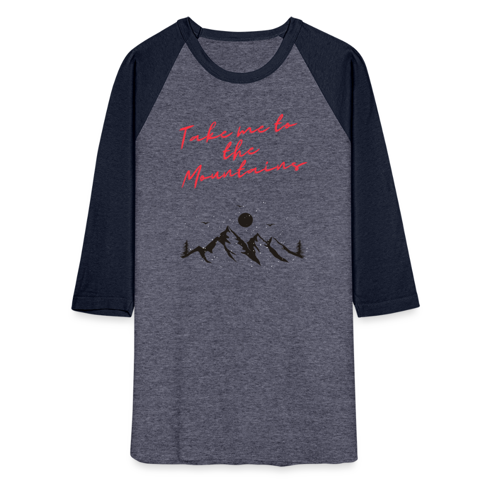 Baseball T-Shirt - heather blue/navy