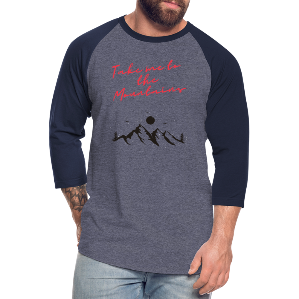 Baseball T-Shirt - heather blue/navy