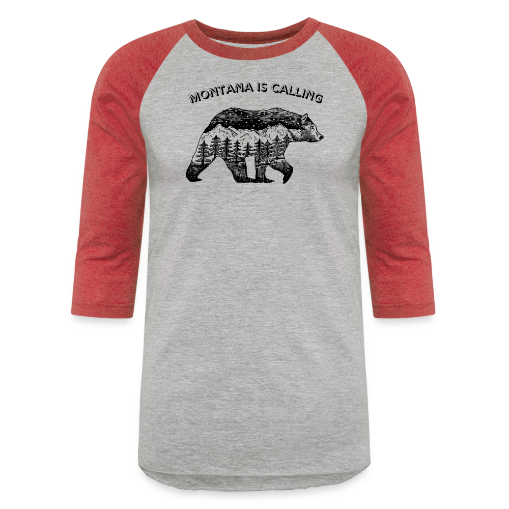 Baseball T-Shirt - heather gray/red