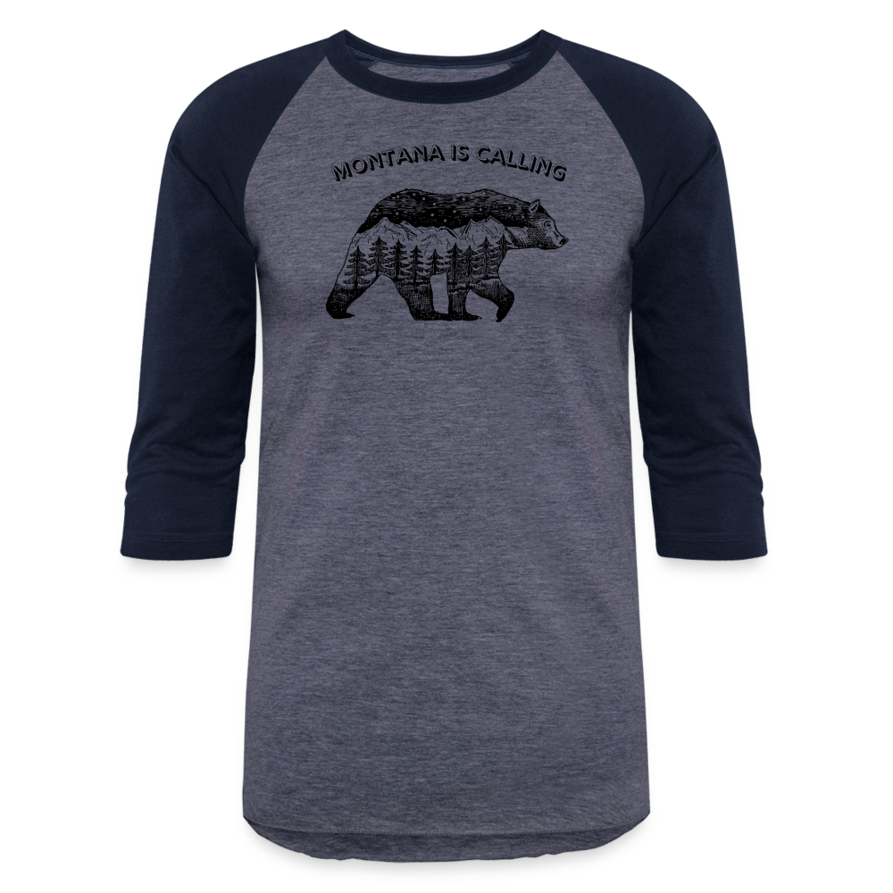 Baseball T-Shirt - heather blue/navy