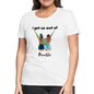Women’s Premium T-Shirt-OUT OF TROUBLE - white