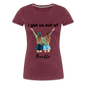 Women’s Premium T-Shirt-OUT OF TROUBLE - heather burgundy