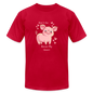 Bacon My Heart Bella + Canvas shirt - red