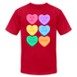 Candy Hearts Bella + Canvas Shirt - red
