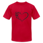Butterfly Heart Bella + Canvas Shirt - red
