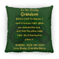 14x14 To My Grandson-Memorial-Green Pillow