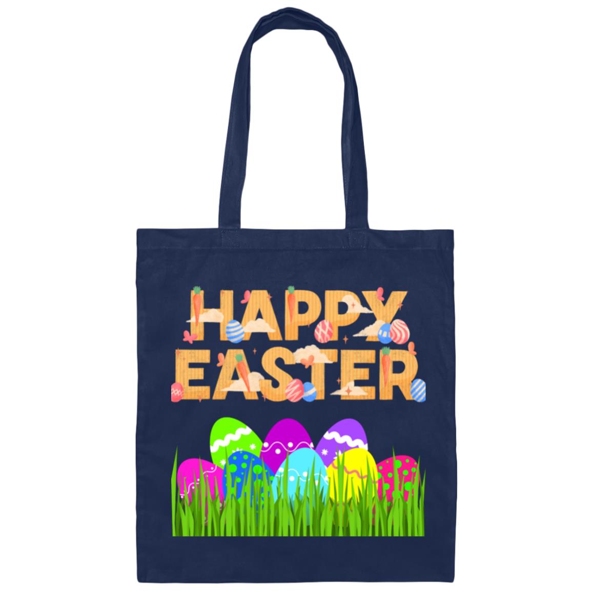 Happy Easter--Canvas Tote Bag-Easter Basket