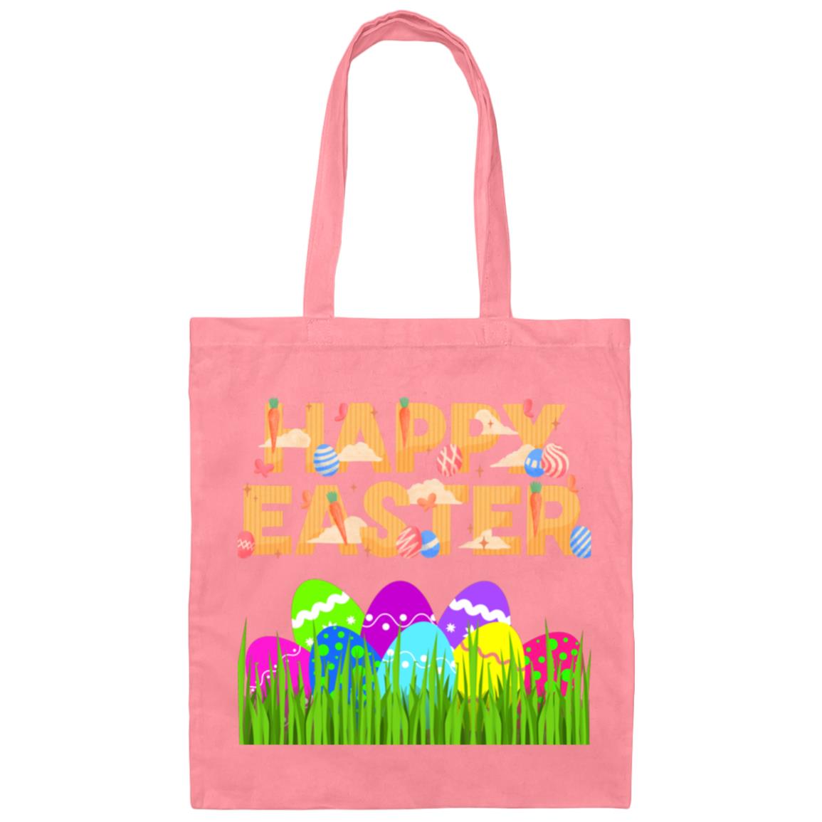 Happy Easter--Canvas Tote Bag-Easter Basket