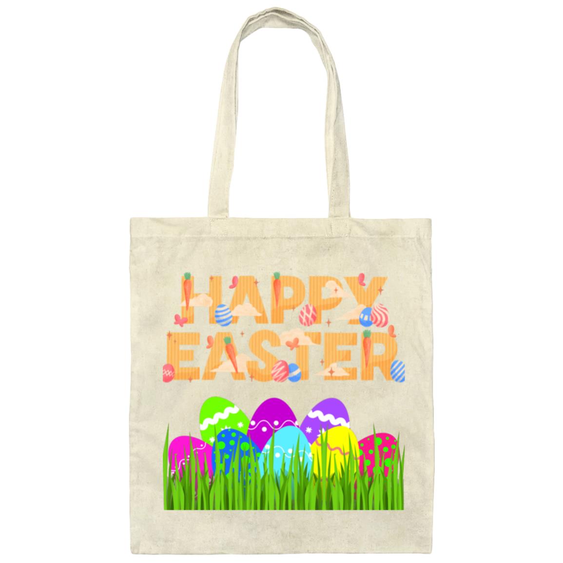 Happy Easter--Canvas Tote Bag-Easter Basket