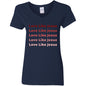 Ladies Shirt-Red Love Like Jesus