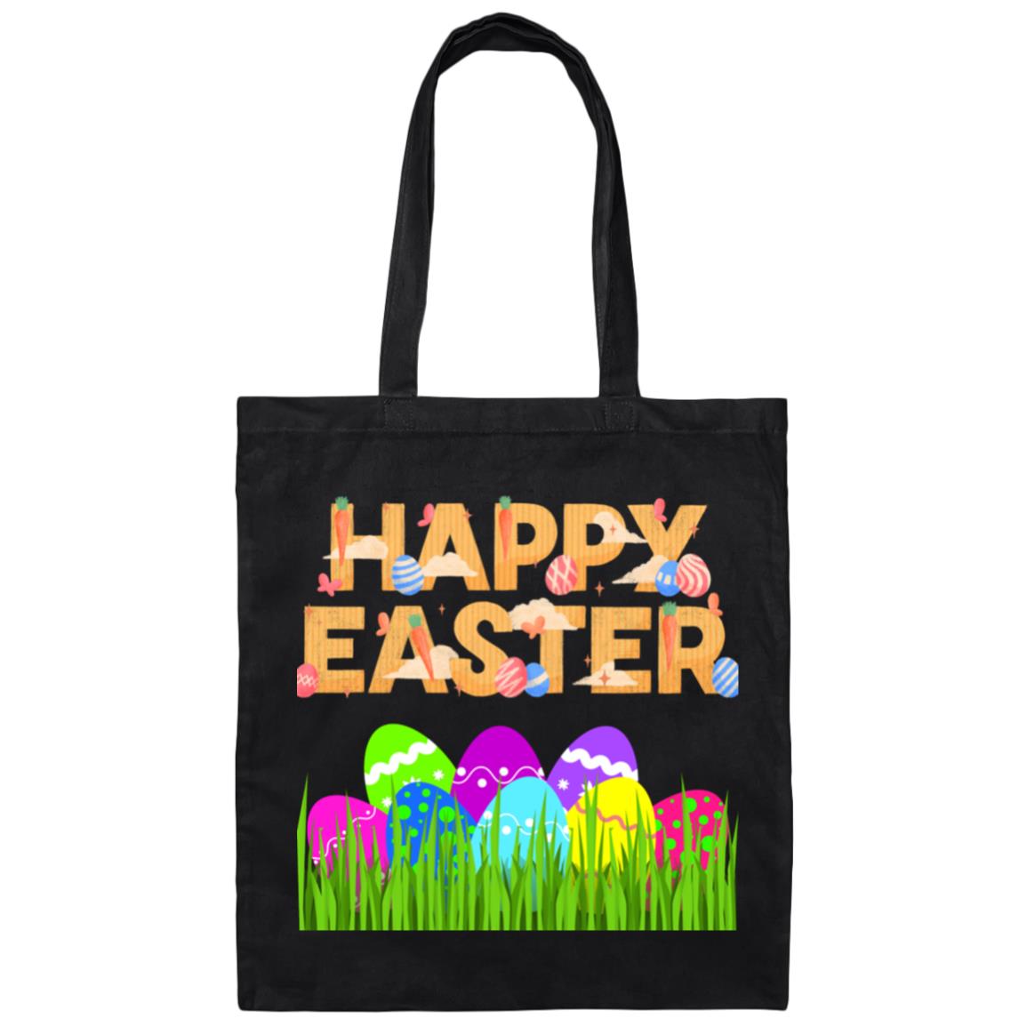 Happy Easter--Canvas Tote Bag-Easter Basket