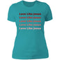 Ladies' Boyfriend T-Shirt-Red Love Like Jesus