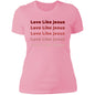 Ladies' Boyfriend T-Shirt-Red Love Like Jesus