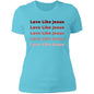 Ladies' Boyfriend T-Shirt-Red Love Like Jesus