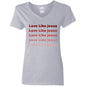 Ladies Shirt-Red Love Like Jesus