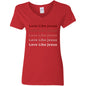 Ladies Shirt-Red Love Like Jesus