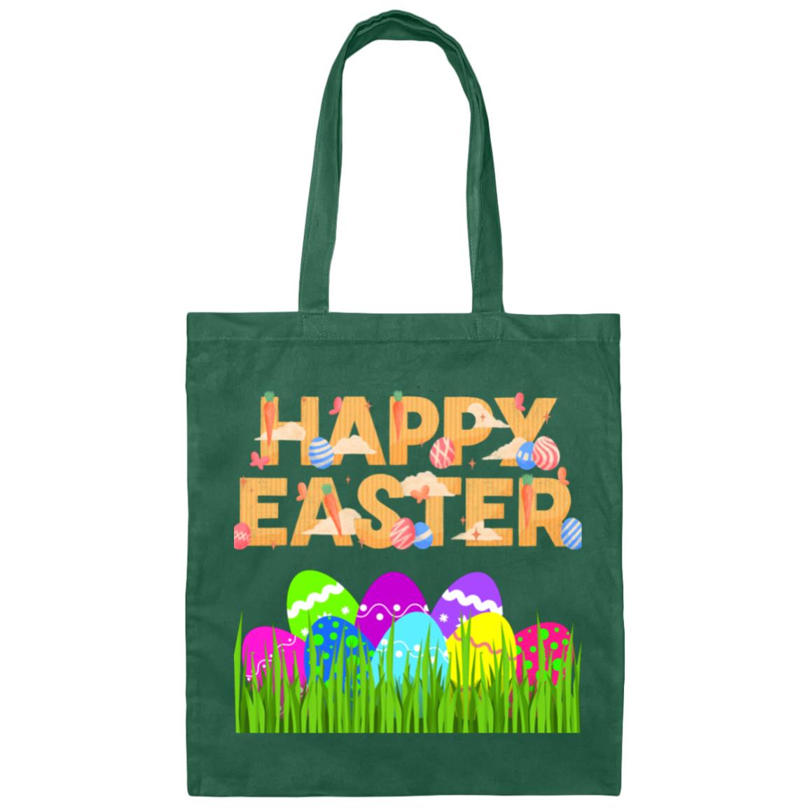 Happy Easter--Canvas Tote Bag-Easter Basket