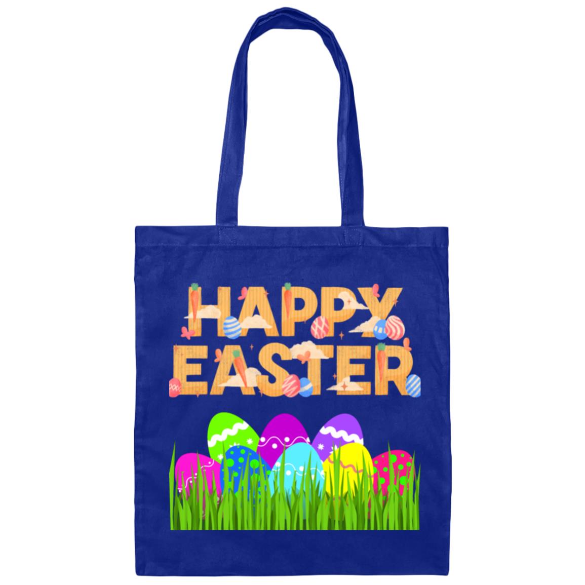 Happy Easter--Canvas Tote Bag-Easter Basket