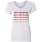 Ladies Shirt-Red Love Like Jesus