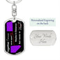 Nevada to ND Together Forever- Dog Tag Keychain