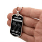 To My Son--Love Mom--Fist Bump--Dog Tag Necklace