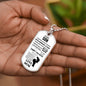 To My Son-Love Mom-White Lifting--Dog Tag Necklace