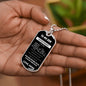To My Son--Love Mom--Fist Bump--Dog Tag Necklace