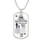 To My Son-Love Dad-Stars- Dog Tag Necklace