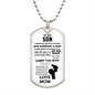 To My Son-Love Mom-White Lifting--Dog Tag Necklace