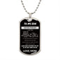 To My Son--Love Mom--Fist Bump--Dog Tag Necklace