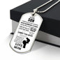 To My Son-Love Mom-White Lifting--Dog Tag Necklace